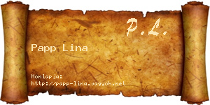 Papp Lina névjegykártya